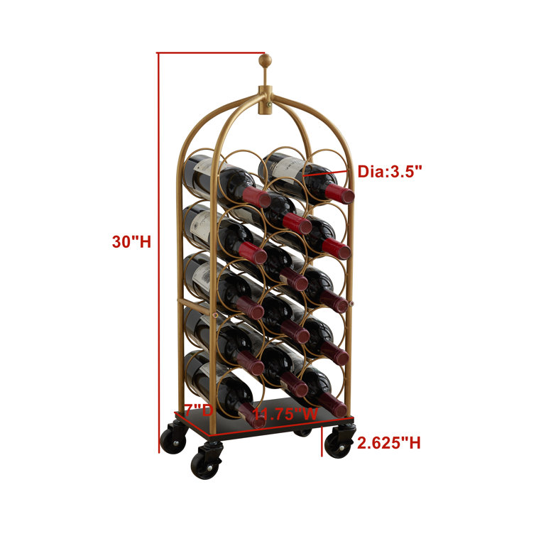 Gold floor wine online rack